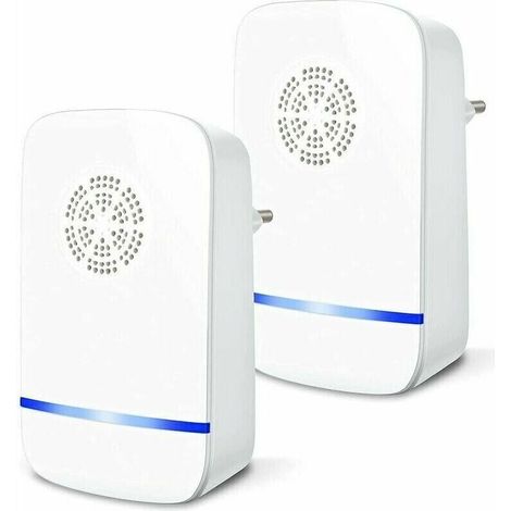 Répulsif Ultrasons, Repulsif Moustique, Repulsif Anti Mouches Electrique Appareil Répulsif Souris Interieur,(2 Pack) (1/4)