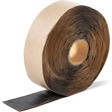 Cinta autoadhesiva, negra, rollo de 4 m