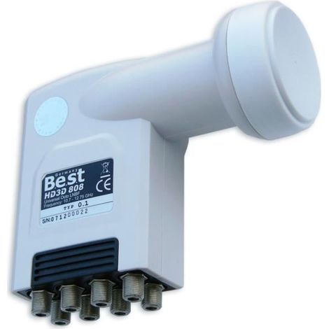 LNB Octo BEST GERMANY HD 3D 0,1dB Tête 8 Sorties