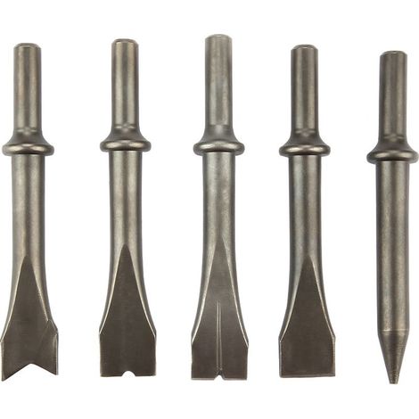 Jeu de burins pneumatiques pour marteau pneumatique 5 pièces pour marteau pneumatique 150/190/250 (1/5)