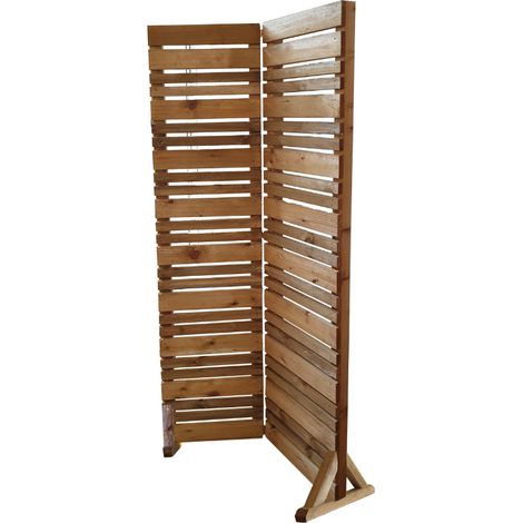 Brise-vue pliant en bois LIGN Z - Ep6,1 - 80 x H184,5 cm