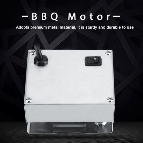 Rôtissoire BBQ Moteur Rotateur 220V Prise UE, Outil de Grillade Acier Robuste, Tournebroche pour Barbecue, Construction Solide (1/5)