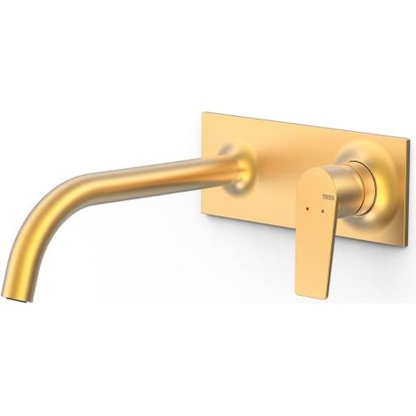 Pièce apparente pour élément encastré de lavabo Project Or Mat 24K - TRES 22130004OM