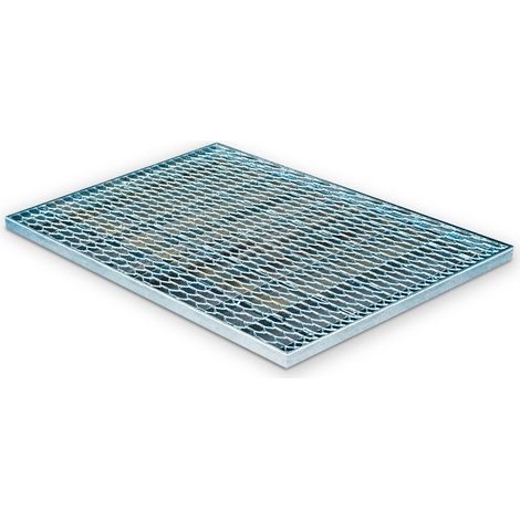 MEA – Grille en métal pour Fußabstreiferkasten 750x500 mm – Maillage 30/10 – Construction en acier galvanisé – Pour environnements humides (1/2)