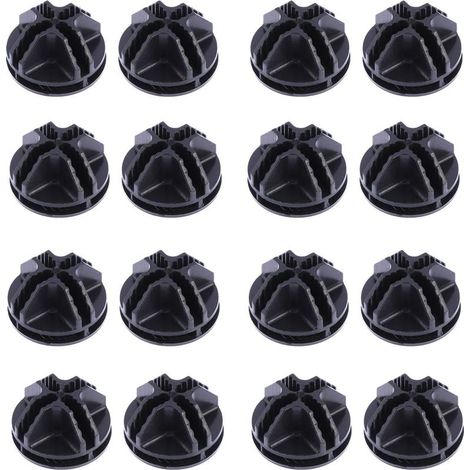 Lot DE 20\xa0Fils Cube Plastique Connecteurs pour Cubes de Rangement Rayonnage et Armoire modulaire Organiseur Dressing Fermoir Boucle Clip (Noir)Aec (1/5)