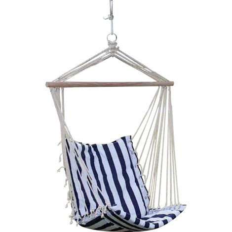 Sie'ge de balancoire suspendu avec revetement en tissu 200 gr / mq 100x50 cm capacite' maximale 100 kg pour jardin exte'rieur (1/2)