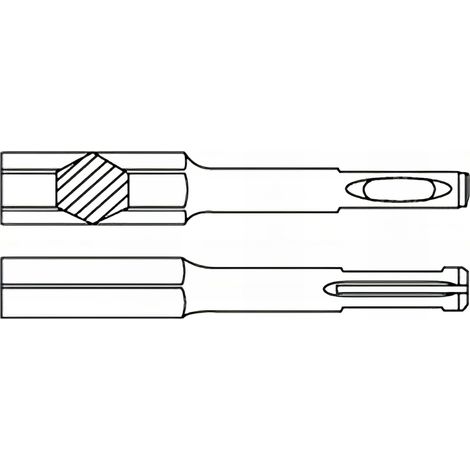 1 Pointerolle à percussion Lt. 250 mm x Q. SDS+ - 14010022500 - Hepyc - -