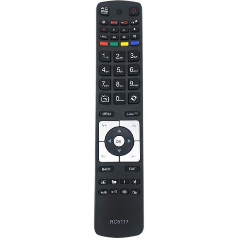 Telecomando di ricambio per tutti i televisori smart Hitachi, Techwood, LUXOR, Technika, Digihome, Alba, Telefunken, Polaroid, FINLUX e Bush. (1/5)