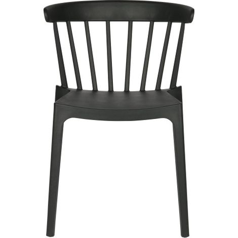 Chaise extérieur plastique moderne noir BLISS