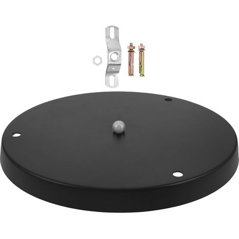 Plaque de Base Ronde en Fer Noir Suspendre Multi-têtes, Support de Luminaire Stable Anneau Médaillon D'éclairage pour Salle à Manger Élégante (1/5)