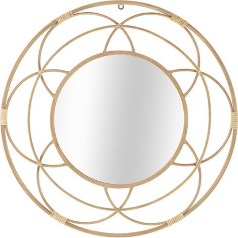Miroir Mural Déco "Valencia" 60cm Naturel (1/5)