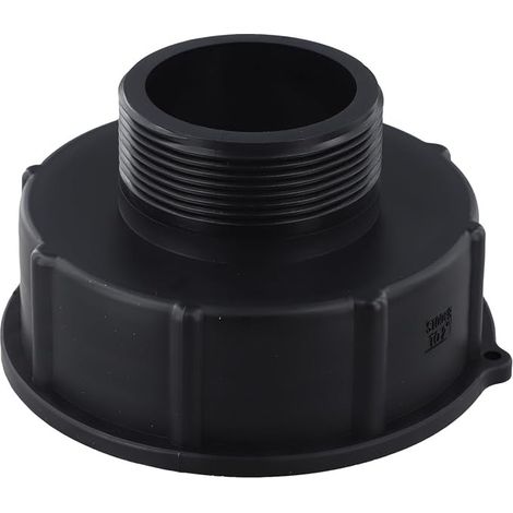 Adaptador de plástico para tanque IBC S100xS60 para transferencia de fluidos entre diferentes niveles de tonelaje de IBC y equipos con diámetro menor (rosca fina). (1/5)
