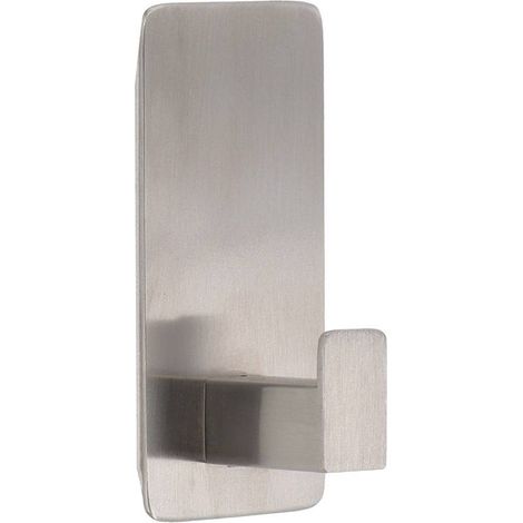Gancio da parete in acciaio inox su adesivo - cromo - Tendance