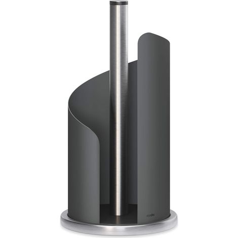 Porte-Rouleau d'essuie-Tout en Acier Inoxydable - Support pour Rouleau d'essuie-Tout - Support Debout - Gris foncé Mat Anthracite (1/5)