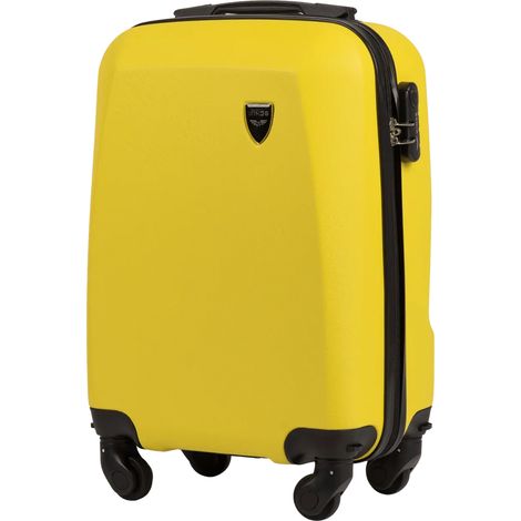 Maleta pequeña de cabina con alas de chorlito de 18 pulgadas, color amarillo.