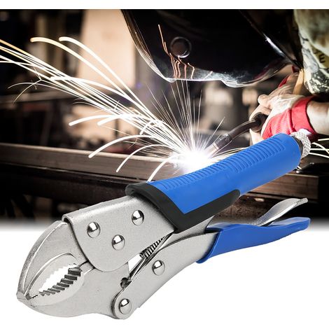 Pince de serrage à mâchoires courbes de 25 cm (10 pouces) pour rivetage, soudage et serrage (1/5)