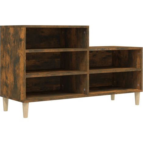 Armoire à Chaussures, Meuble Étagère de Rangement, Chêne fumé 102x36x60 cm Bois d'ingénierie OIB4929E (1/5)