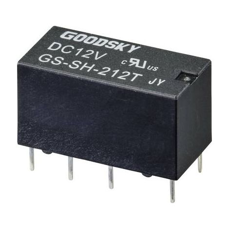 GOODSKY GS-SH-212T RELÉ PARA CIRCUITOS IMPRESOS 12 V/DC 2 A 2 INVERSORES (RT) 1 PZA(S) TUBO 2347597