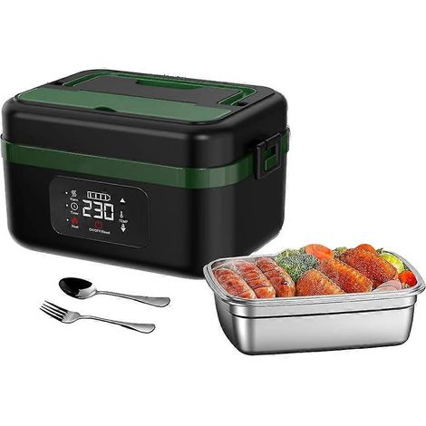 Kabellose elektrische Lunchbox, wiederaufladbarer Speisenwärmer mit 16.000 mAh Selbstheizakku, ideal für Arbeit, Reisen, Auto und Büro (USA). (1/5)