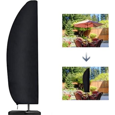 Grande housse de parasol imperméable 265 cm, Oxford 420D, pour jardin ou plage, grand format. (1/5)