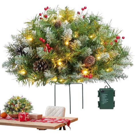 Füller Weihnachtliche Blumentopffüller beleuchtete Pflanzen
