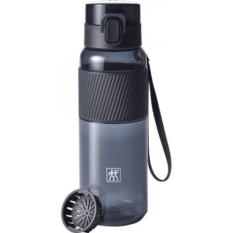 Zwilling Bottle 680ml Tritan-Wasserflasche, Schwarz, BPA-frei