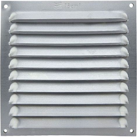 Grille de ventilation en aluminium naturel 15x30cm meval