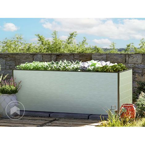GFP Huerto urbano Jardinera Aluminio Christina - 195 x 99 x 77 cm Estructura estable y resistente a la intemperie con perfiles de cámara hueca de aluminio - aluminio anodizado - Hecho en Austria (1/3)