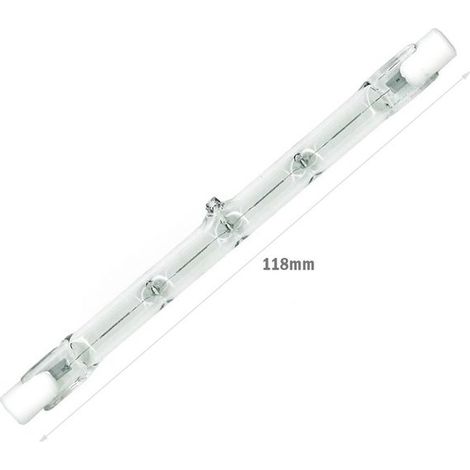 2 PZ Lampade Alogene Dimmerabili R7S 118mm 120W 2215lm Bianco Caldo 2800K