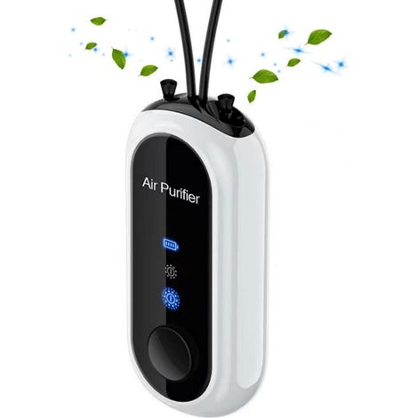 Luftreiniger, Negativ-Ionen-Luftreiniger, USB wiederaufladbar, für Zuhause, Büro, Auto, Schwarz, 700 mAh (1/5)