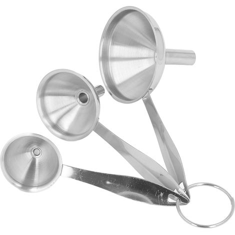Set mit 4 kleinen, multifunktionalen Edelstahltrichtern zum Umfüllen flüssiger ätherischer Öle (1/5)
