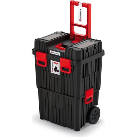 Prosperplast Werkzeugkoffer Professionell schwarz-rot