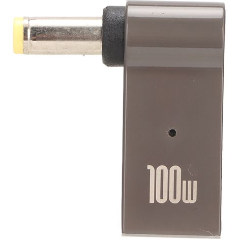 Adaptateur Secteur PD USB-C Femelle vers DC 100W pour Ordinateur Portable, Connexion Angled en Alliage d'Aluminium, 5.5x1.7mm (1/5)