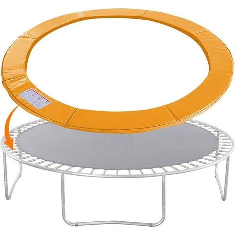 Trampolin-Kantenschutz, Durchmesser 183 cm, Federabdeckung, Kantenschutz, Sicherheitsmatte, UV-beständig, reißfest – Orange
