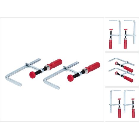Bessey Tischzwingen-Set GTR Spannweite 120 mm Ausladung für Führungsschienen VE2