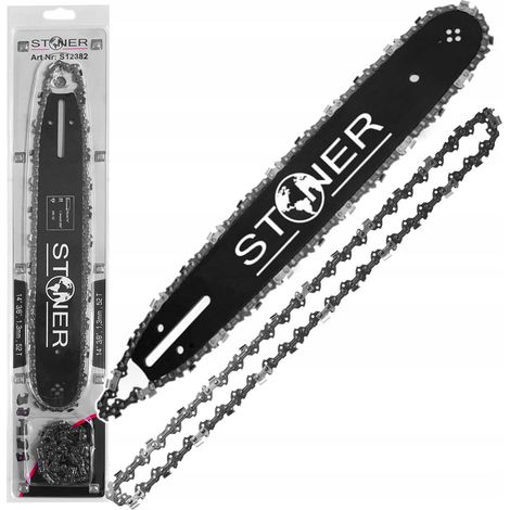 Barra per motosega da 15" .325" .058" 64 maglie + 2 catene Stoner S12380 (1/3)