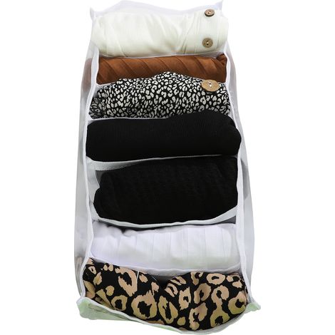 Organisateur de vêtements pliable avec tiroir et compartiments, boîte de rangement pour chambre ou dortoir (1/5)