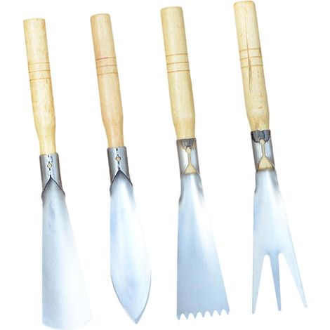 1 Jeu Spatule en Acier Inoxydable Outillage De Jardin Outils De Jardin Pot De Rempotage Pelles pour Le Age Outil De Tranchée Pelle À Main Truelles De en Bois 4 Pièces (1/5)