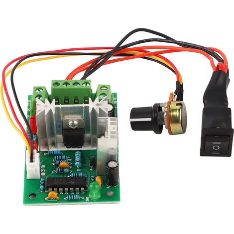 Contrôleur de vitesse PWM du moteur 5-30V DC, interrupteur réversible réglable du régulateur de vitesse du moteur DC Brush 6A/150W (1/5)