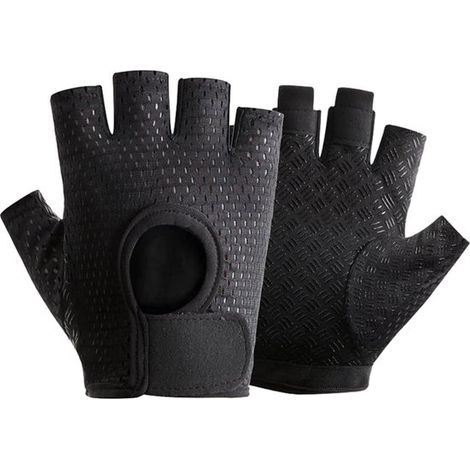 Guanti da palestra traspiranti e antiscivolo per sollevamento pesi, resistenti, ideali per CrossFit, bodybuilding, ciclismo e allenamento sportivo, per uomo e donna. (1/3)