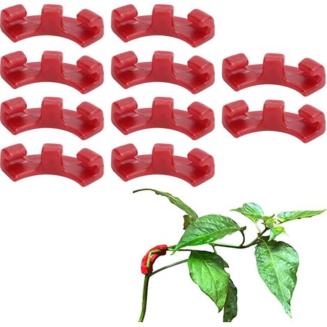 10 Pièces Cintreuse de Plantes à 90 Degrés, Entraîneur de Cintrage de Plantes, Clips de Cintrage de Plantes, Adaptés pour Plier Les Tiges des Plantes et Changer Le Sens de Croissance(rouge)
