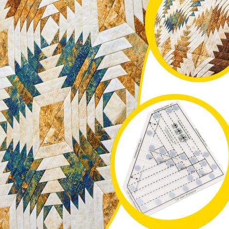 Gabarit de couture en acrylique, outil de découpe ananas, blocs finis de 6, 8 ou 10 pouces n° 1 (1/5)
