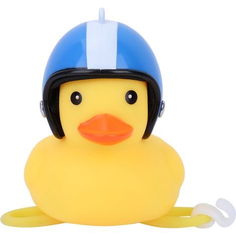Canard Jaune Mignon avec Casque pour Motocyclette - Décoration Étoile Bleue pour Vélo de Montagne (1/5)
