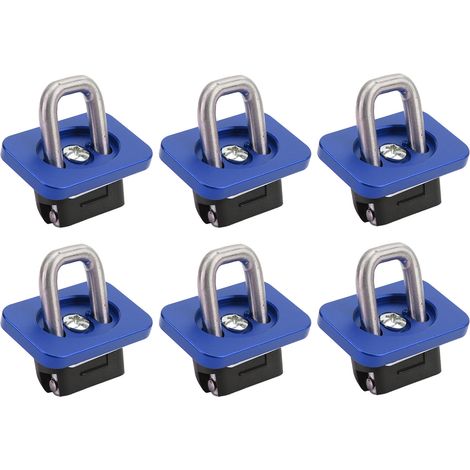 Lot de 6 anneaux/boucles d'ancrage pour câble de verrouillage de coffre, compatibles avec Chevrolet 2007-2021 (bleu). (1/5)