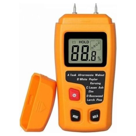 Testeur d'humidité portable pour bois, appareil de mesure d'humidité du bois et du papier avec écran LCD (1/5)