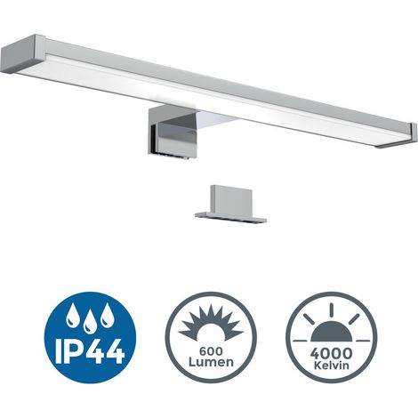 Spiegelleuchte - 7W, 600lm, LED, 2 in 1 Montage, 40cm, neutralweiß, chrom