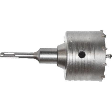 Corona para concreto AWTOOLS 80mm con soporte SDS Plus, herramienta profesional de alta precisión, resistente y duradera, ideal para perforación en concreto y materiales duros. (1/2)