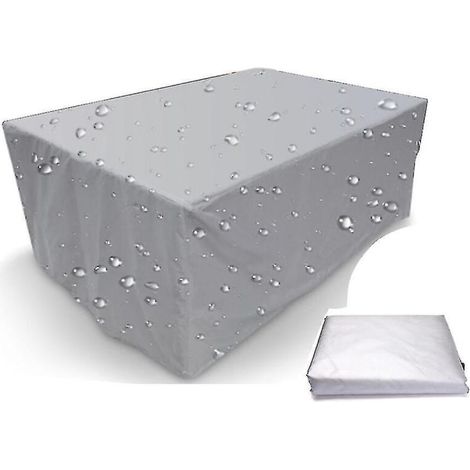 Housses imperméables pour mobilier de jardin et terrasse, résistantes à la pluie et à la neige, disponibles en 128 tailles (argent et noir en option) - 160 x 160 x 80 cm - argenté (1/5)