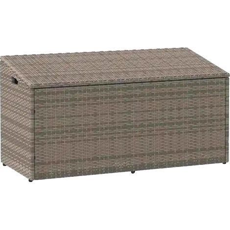 Caja de almacenamiento, diseño resistente, superficie fácil de limpiar, color gris. (1/2)