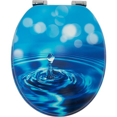 Homseat MDF Toilet Seat with Soft Close function, Water droplet (1/5)